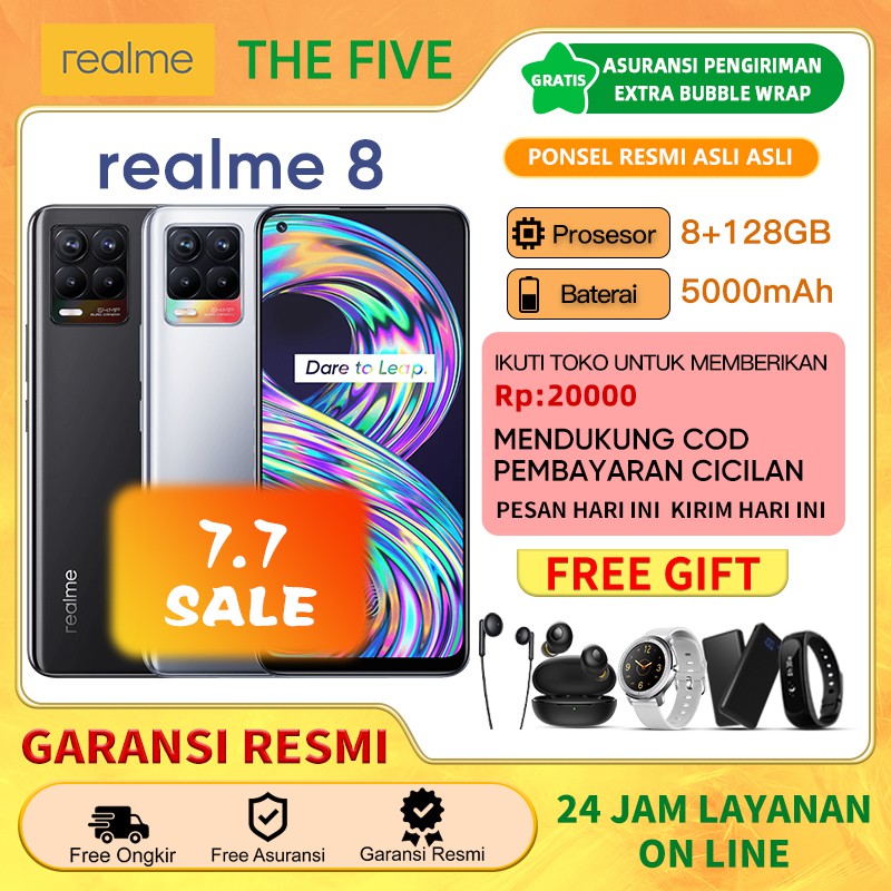 hp realme 8 128gb resmi/realme 8 pro 8 128gb SuperAMOLED,64MP AI Quad