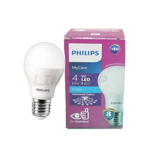 LAMPU LED PHILIPS 4 WATT (BESAR) / LED PHILIPS 4W. Cahaya PUTIH