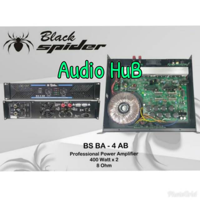 POWER AMPLIFIER BLACK SPIDER BA 4 AB AMPLI BLACKSPIDER BA4 ORIGINAL