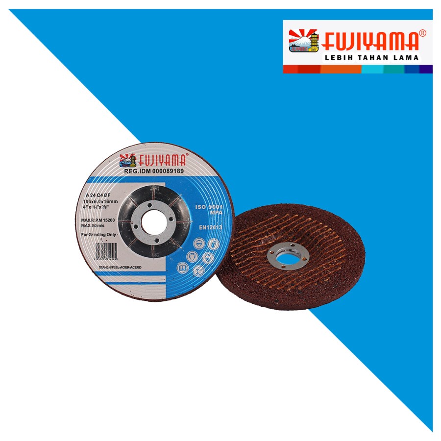 Fujiyama Grinding Wheel 100x6x16 mm Red Mata Poles Gerinda New