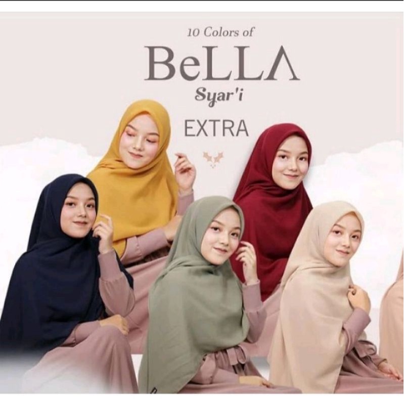 Hijab segiempat Bella square jumbo syar'i Ukuran 130x130cm Bahan pollycotton | Hijab segiempat jumbo