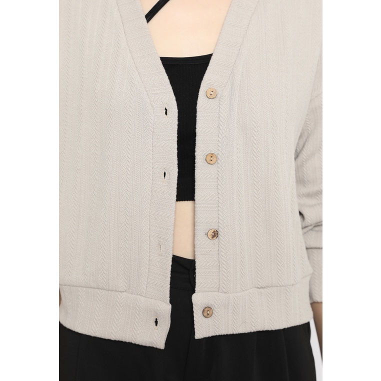 Mannequin Cotton Textured Jacket-Light beige