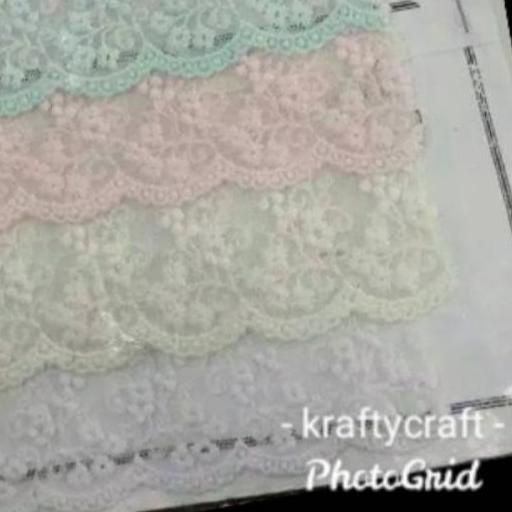 ✷ Renda tile bunga bordir rajut brokat katun baju mukena kebaya meteran harga 1 ROLL ➧