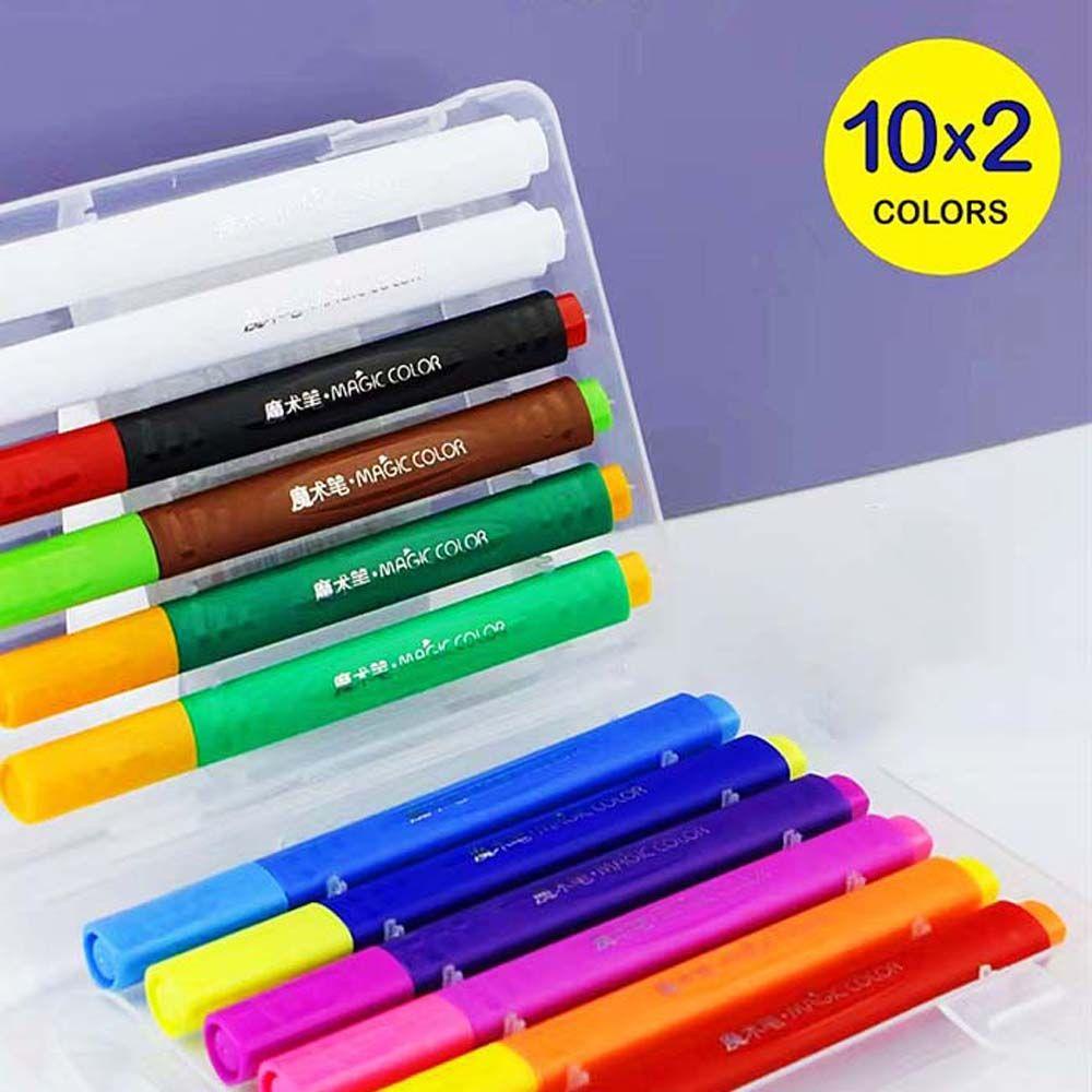 Lanfy Discolor Pen Siswa Menggambar Perlengkapan Alat Tulis Dapat Berubah Warna Water Color Pen