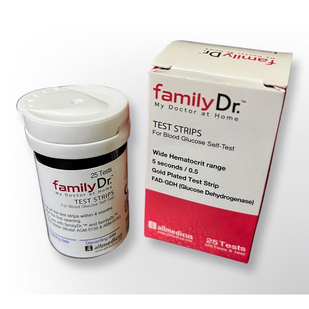 STRIP TEST GULA DARAH FAMILY DR / TEST STRIP GLUCOSE FAMILYDR ISI 25 PCS