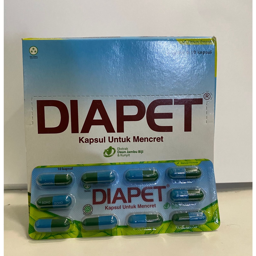 Diapet Perstrip 10 Kapsul / Obat Mencret / Obat Diare