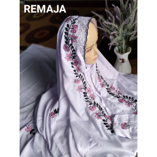 MUKENA REMAJA lajuran terusan bordir