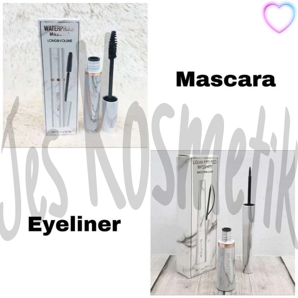 Beautica Original BPOM Maskara Marble / Eyeliner Marble / Grosir Kosmetik