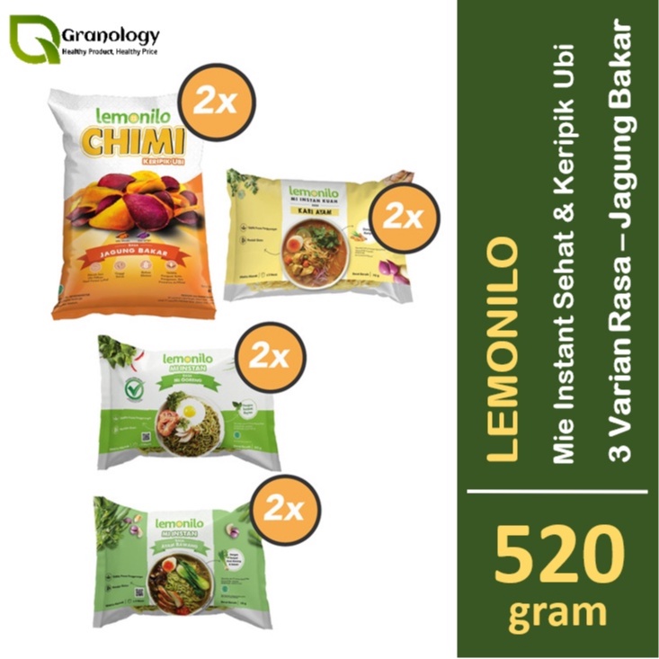 Lemonilo Paket Hemat G (Mie Instant Sehat &amp; Keripik Ubi)