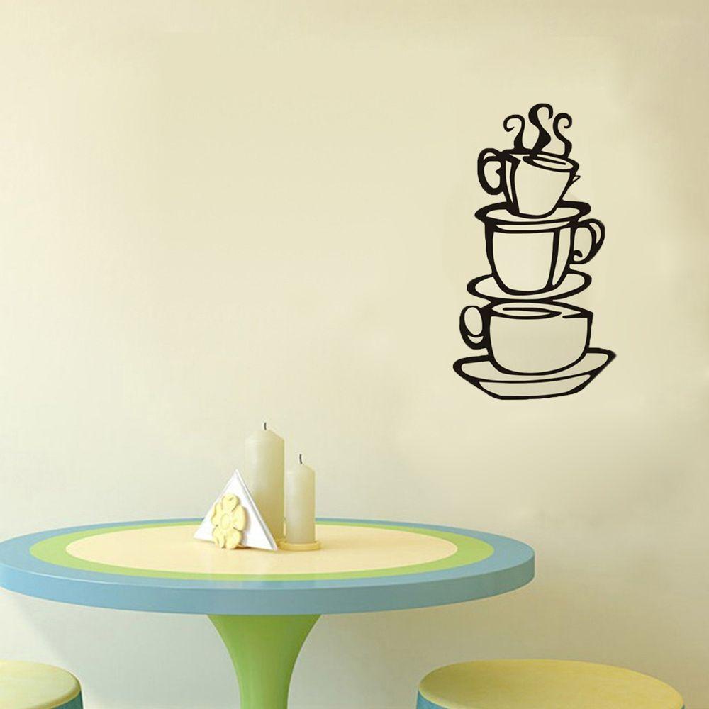 R-bunga Stiker Dinding Populer Fashion Vinyl Removable DIY Cafe Decals