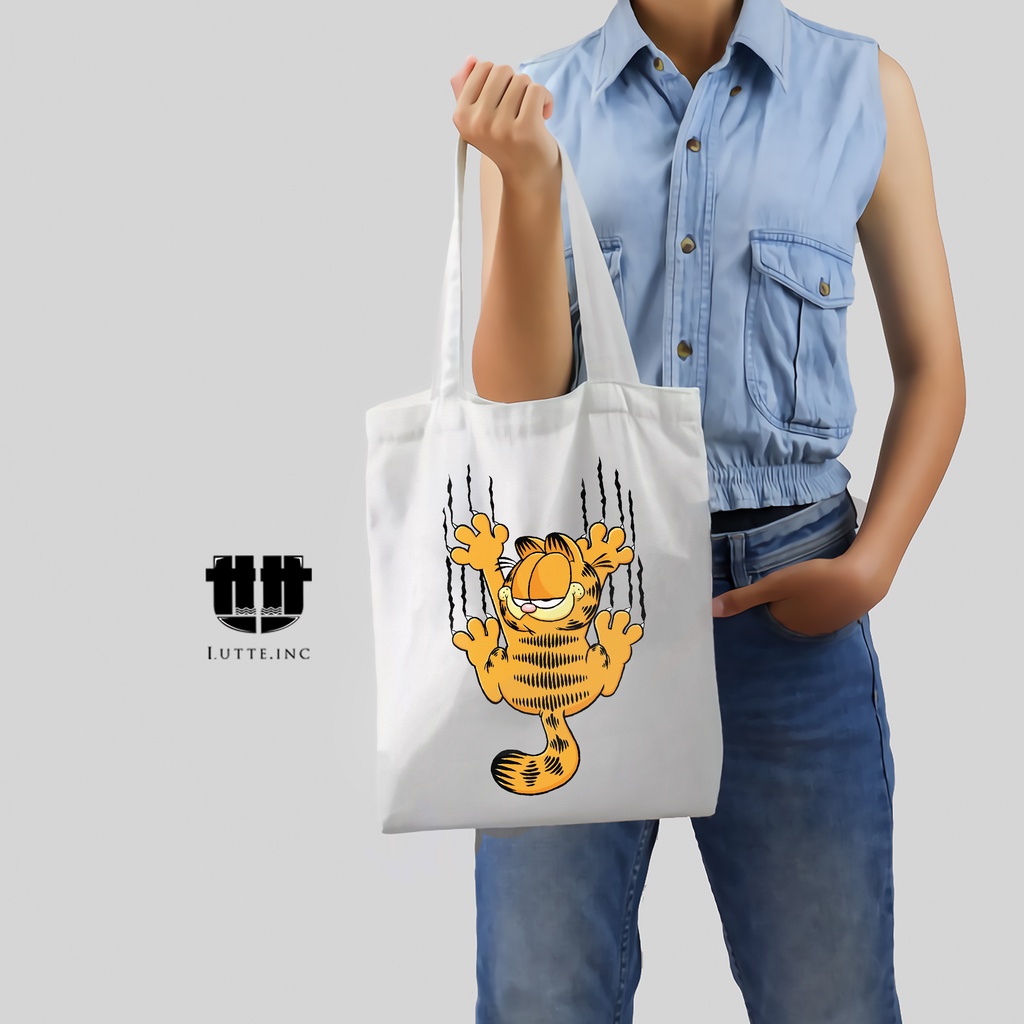 New Tote bag Garfields Kanvas Premium Totebag Laptop Cartoon Series Lutte.inc