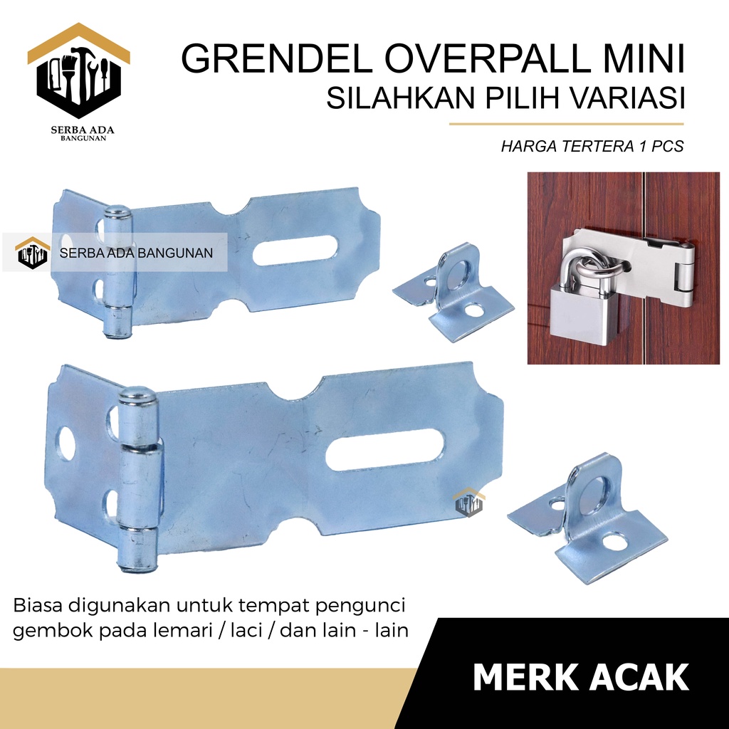 Overpal plat tempat gembok 2,5&quot; inch | 3&quot; inch | 4&quot; inch putih murah / overval