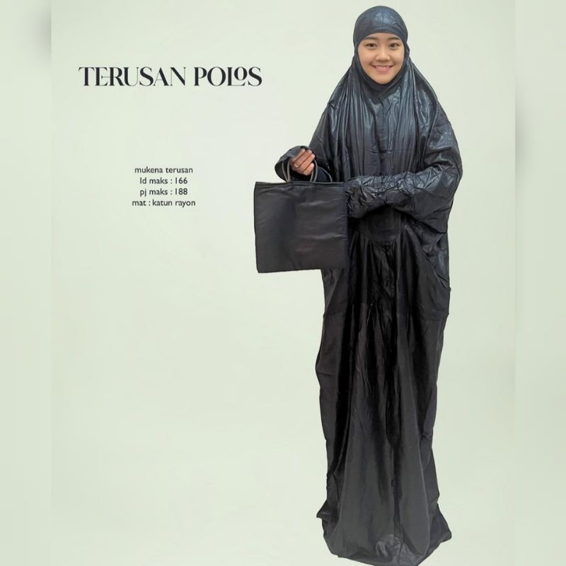 MUKENA TERUSAN POLOS RAYON DEWASA by GMJ1