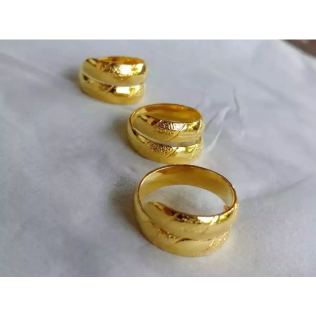 Cincin Emas Asli/Cincin Wanita Korea Titanum Anti Karat/Cincin Fashion Sederhana