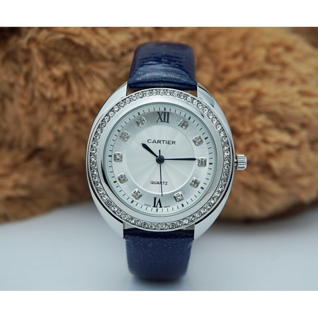 Jam Tangan Wanita Cartier Tali Kulit