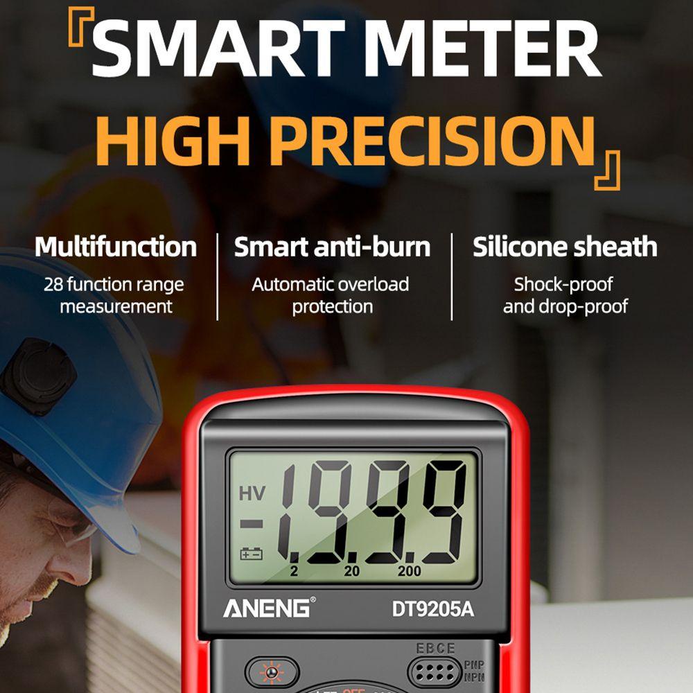 Solighter Digital Smart Multimeter Multifungsi 1999hitungan AC/DC Profesional Analog Multimetro