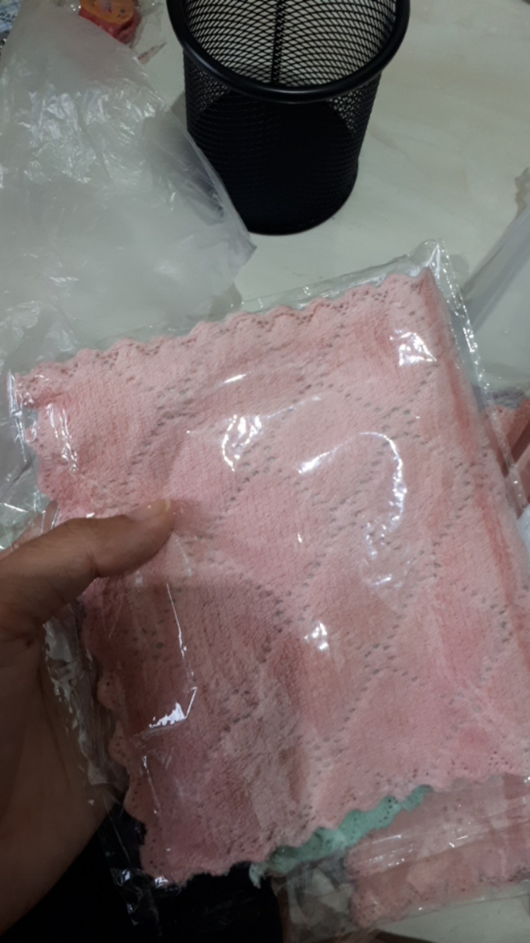 Kain Lap Dapur Microfiber Kain Lap Piring Anti Minyak Bahan Microfiber Lap Meja Anti Lengket