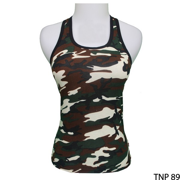 Pakaian Tank Top Hot Spandek Loreng – TNP 89