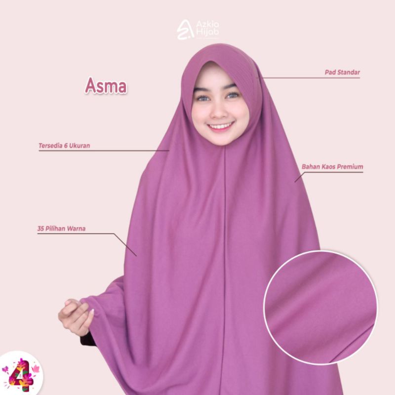 Bergo Asma Daily Hijab berbahan Kaos PE by Azkia