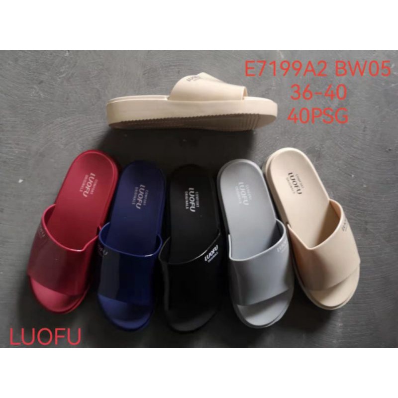 Sandal selop jelly Wanita sendal karet nyaman LUOFU Sandal wanita LuofuE7199A2