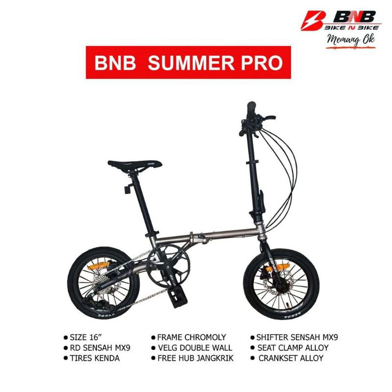 Sepeda Lipat 16" BNB Summer Pro