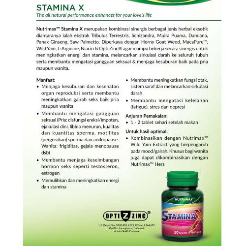 Nutrimax Stamina X 30 Tablet