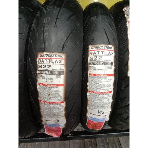 ban luar battlax s22 ring 17 160/60 120/70 paketan depan belakang