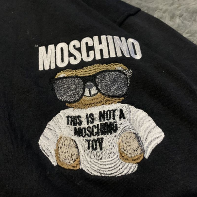 Sweater Hoodie Moschino Little Bear Bordir Fulltag &amp; Lebel