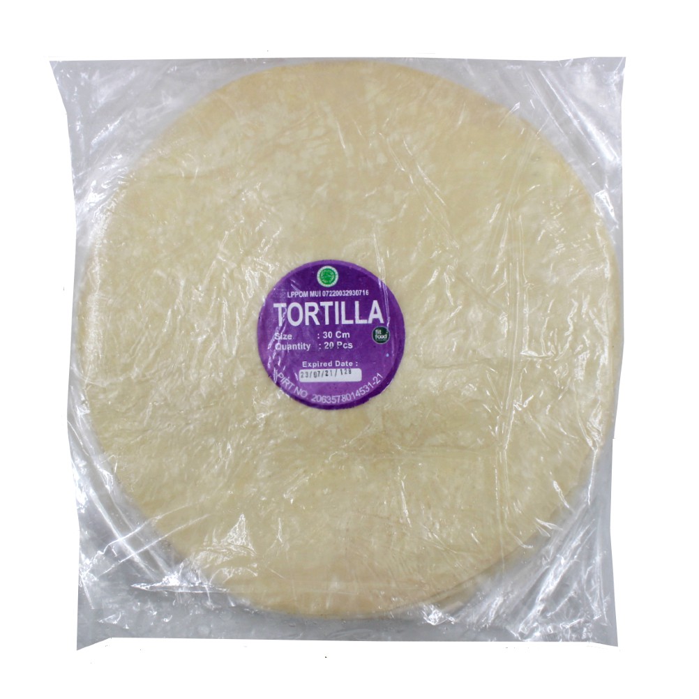 

Kulit Tortilla Jumbo 30 Cm Isi 20 Lembar