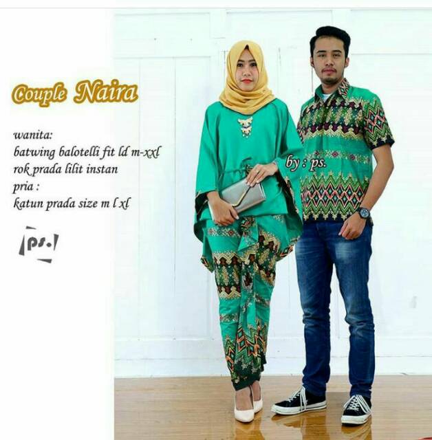 Sarimbit Batik Anggun Couple Sania Mawar ruffle - Warna Ungu, Tosca, pink, Biru, Kuning - M - L -XL