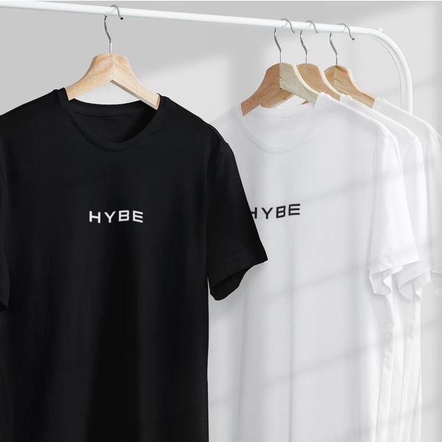 Kaos BTS HYBE Logo Jung Kook BIG HIT Cotton 24s Premium Bisa Upgrade Lengan Panjang