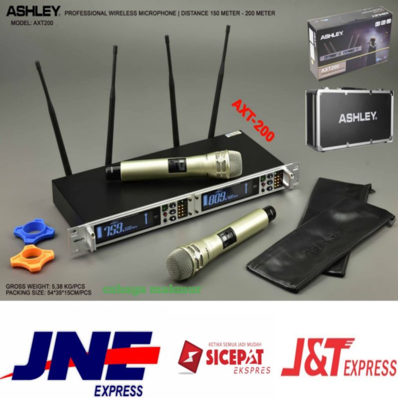 Mic wireless Ashley AXT200 ORIGINAL Microphone Wireless Ashley axt 200