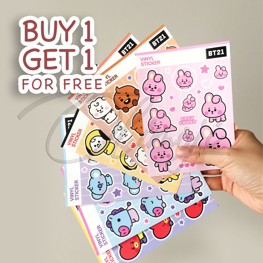 

BUY1GET1- Sticker BT21 BTS baby Bangtan premium - vinyl waterproof