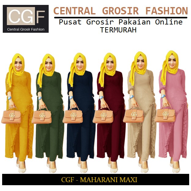 Maharani Maxi Set - Central Grosir Fashion (CGF) - Ukuran L-XXL - Matt Katun Baby Terri