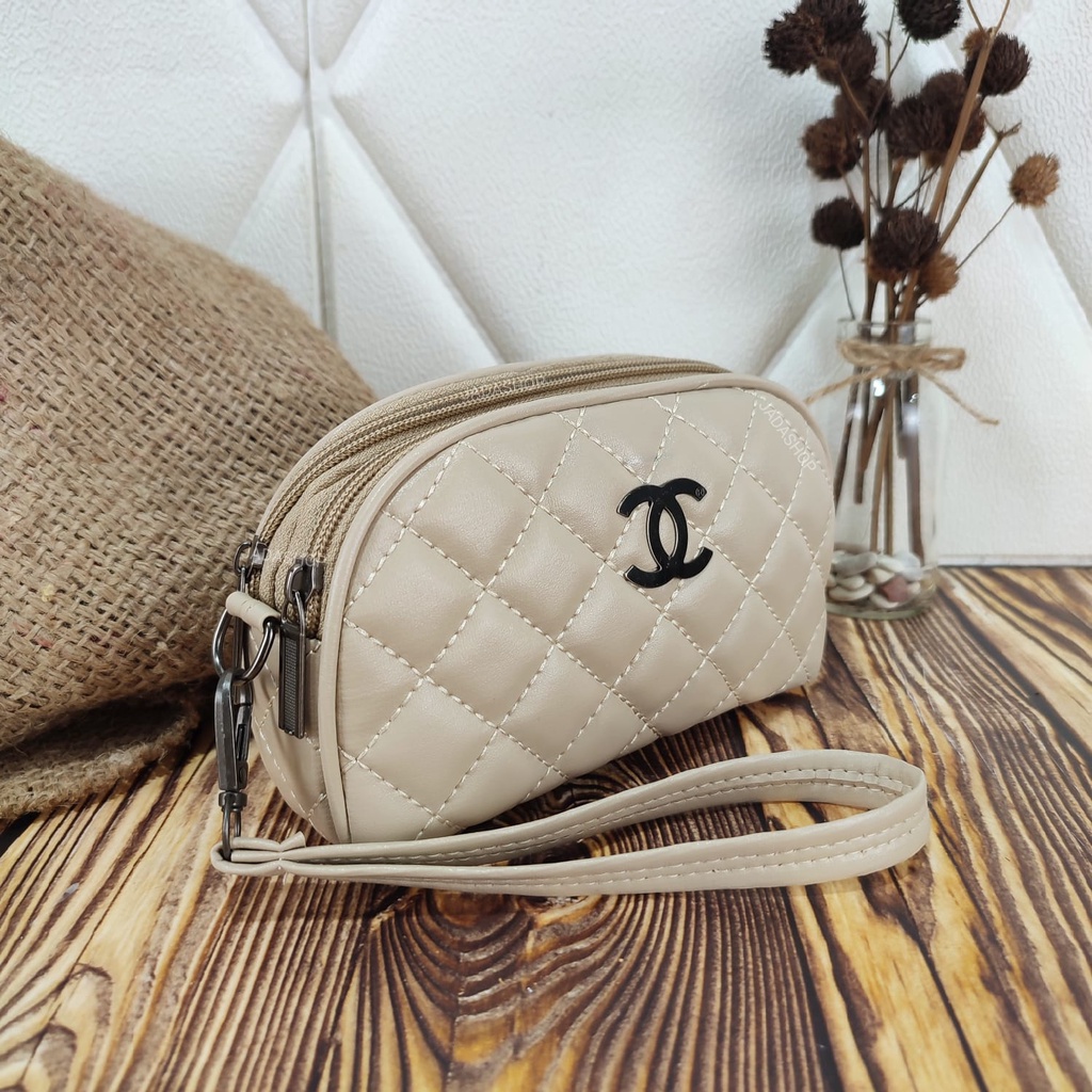 NAGITA / Dompet Wanita Kerang 2Ruang - DOMPET CHNL BAKPAO 0942-KREM