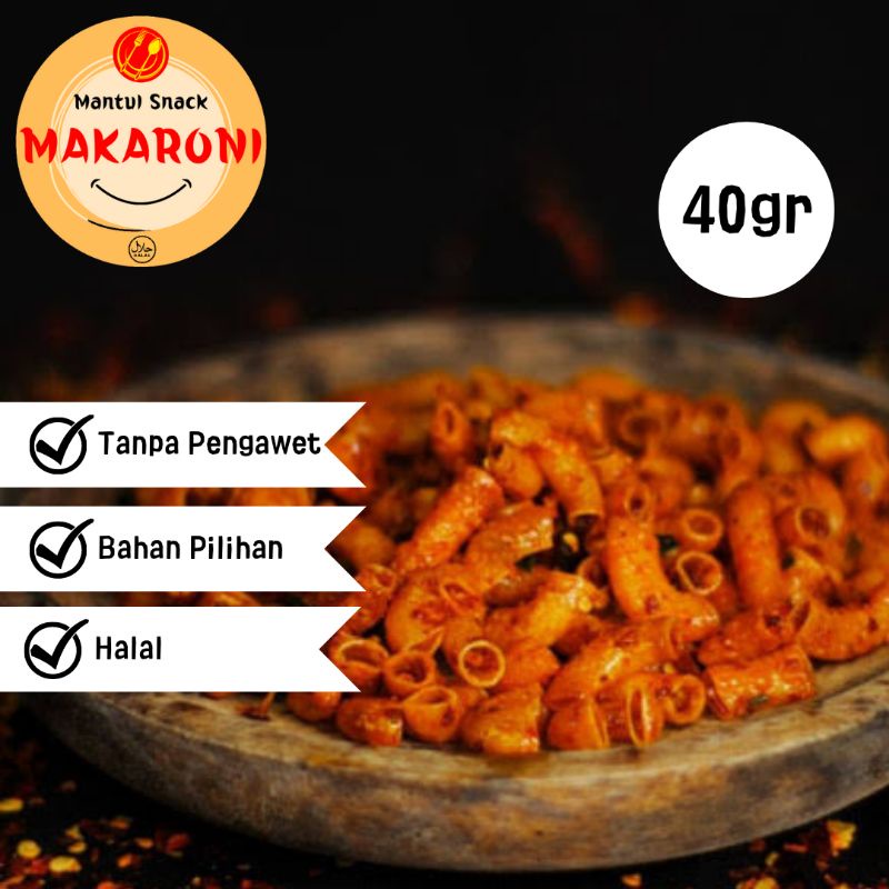 

Makaroni Mantul 40gr / Makaroni Kriuk