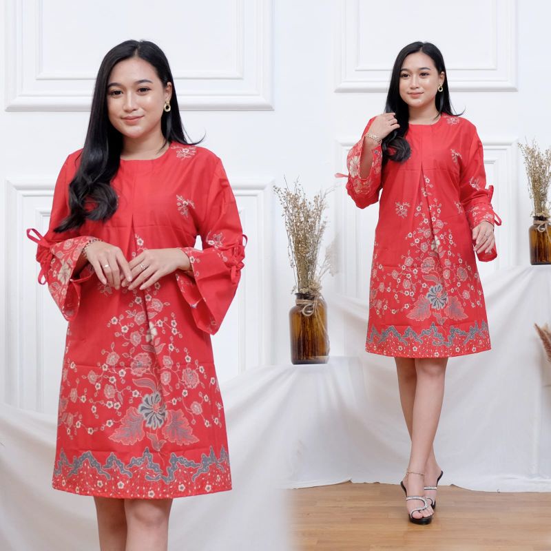Tunik Batik Wanita Modern Kekinian Jumbo ld 120 - Atasan Batik Cewek - Fashion Muslim Wanita - Tunik