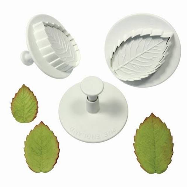 Ready COD Rose Leaf Plunger Cetakan Cookies Cutter Daun Mawar