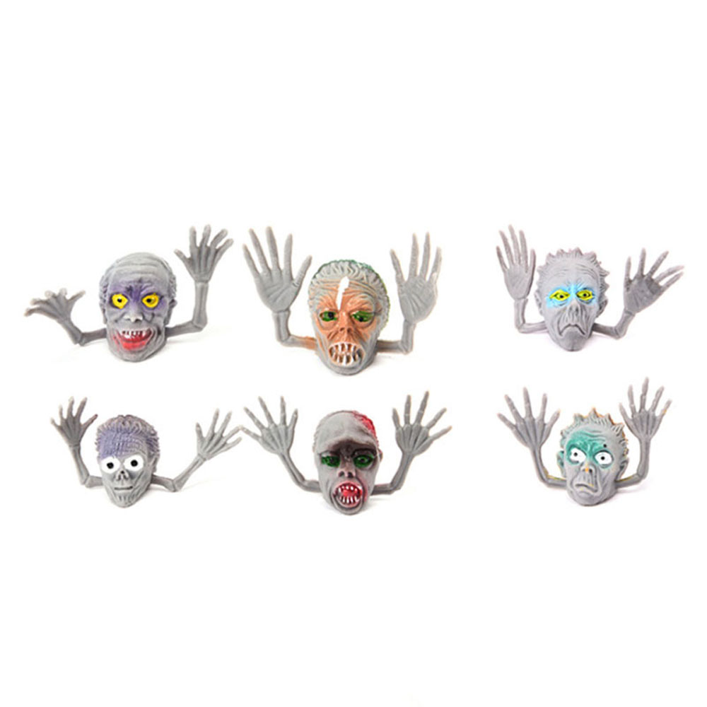 Lanfy Mainan Interaktif Boneka Jari Mini Model Zombie Untuk Bercerita / Halloween