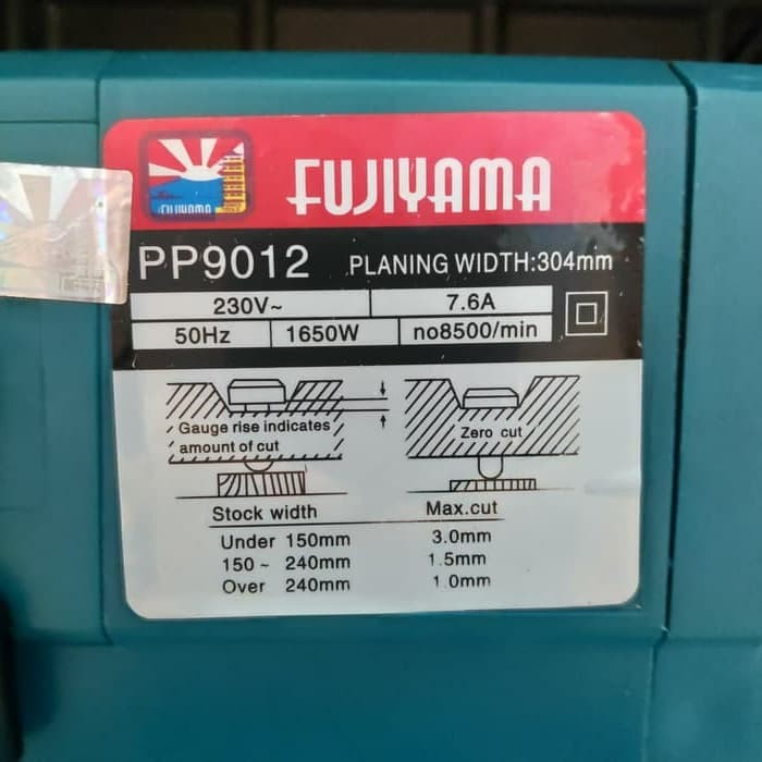 Mesin Serut Kayu Meja Portable Planer Fujiyama PP9012