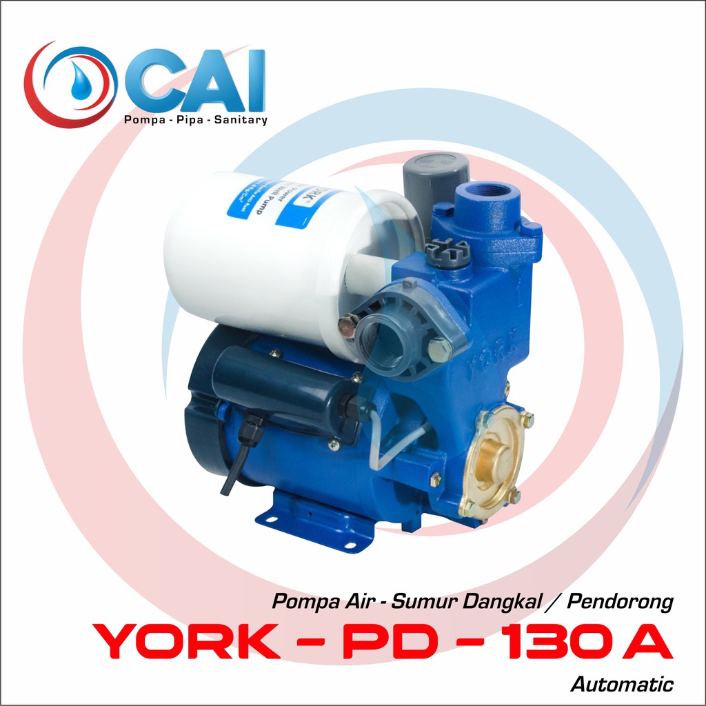 GROSIR - POMPA AIR DORONG - POMPA SUMUR DANGKAL - YORK - PD 130 A - OTOMATIS-POMPA DORONG