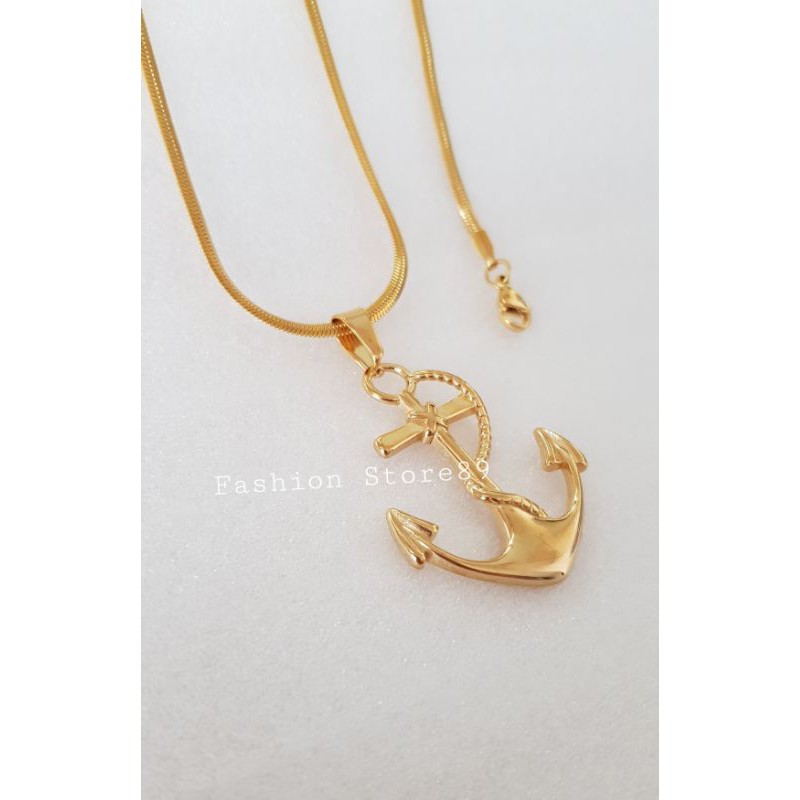 New Kalung Jangkar Fashion Emas import titanium Jx08 Antikarat Selamanya pria wanita bestseller