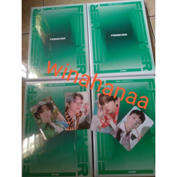 Clereance Sale Ateez Album Sealed Zero Fever Part 3 A ver (hijau) Pc Bene Appmus Benefit apple music