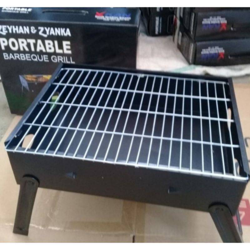 Panggangan Bakaran sate arang kaki lipat/pemanggang ikan, sate, jagung