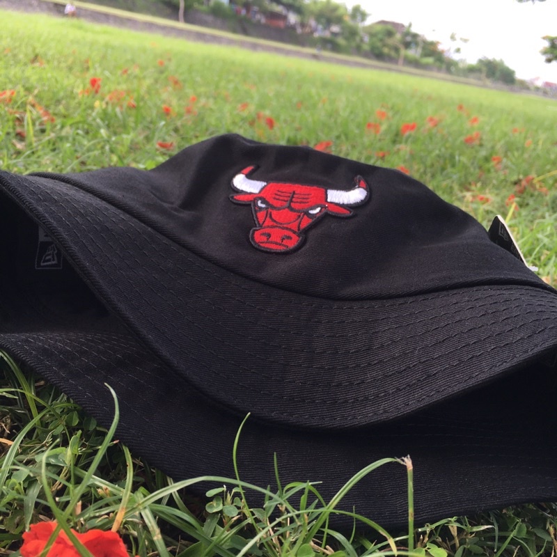 Topi Bucket Banteng Chicago Bulls Hitam