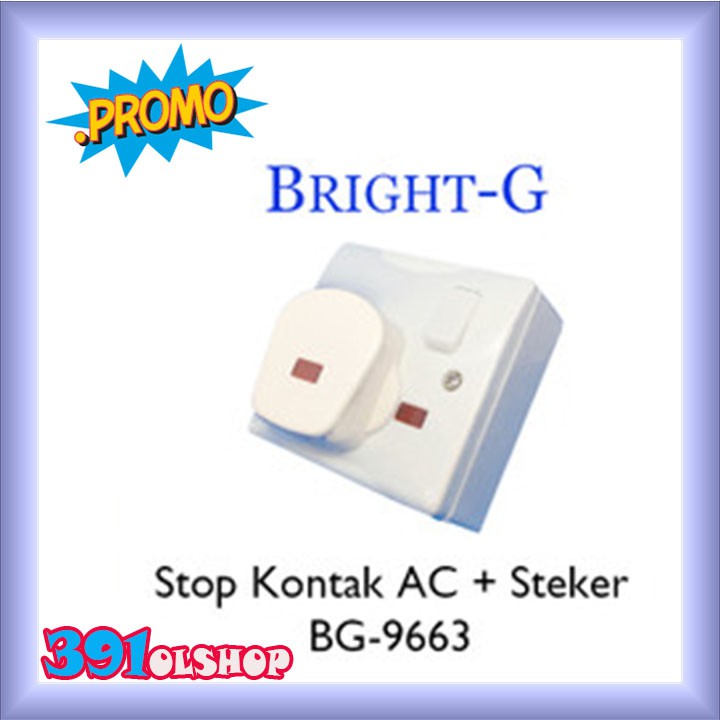 Stop Kontak Tembok AC Kaki 3 Gepeng Rumah Colokan Saklar Kuningan