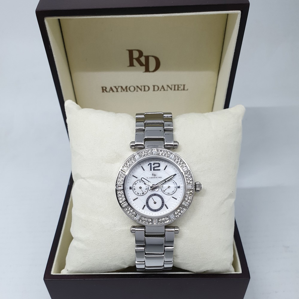 Raymond Daniel RD216 Silver White Jam Tangan Wanita Original