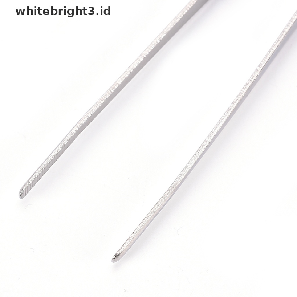 (whitebright3.id) Pinset Panjang Lurus Bahan Stainless Steel Warna Silver