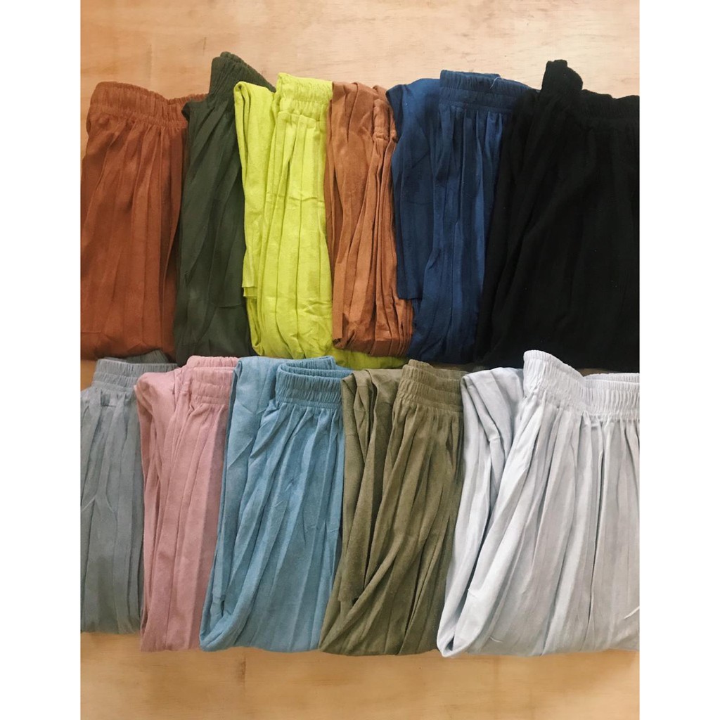 [UKURAN SEMATA KAKI] Rok Suede Import / Maxi Skirt Warna Pastel