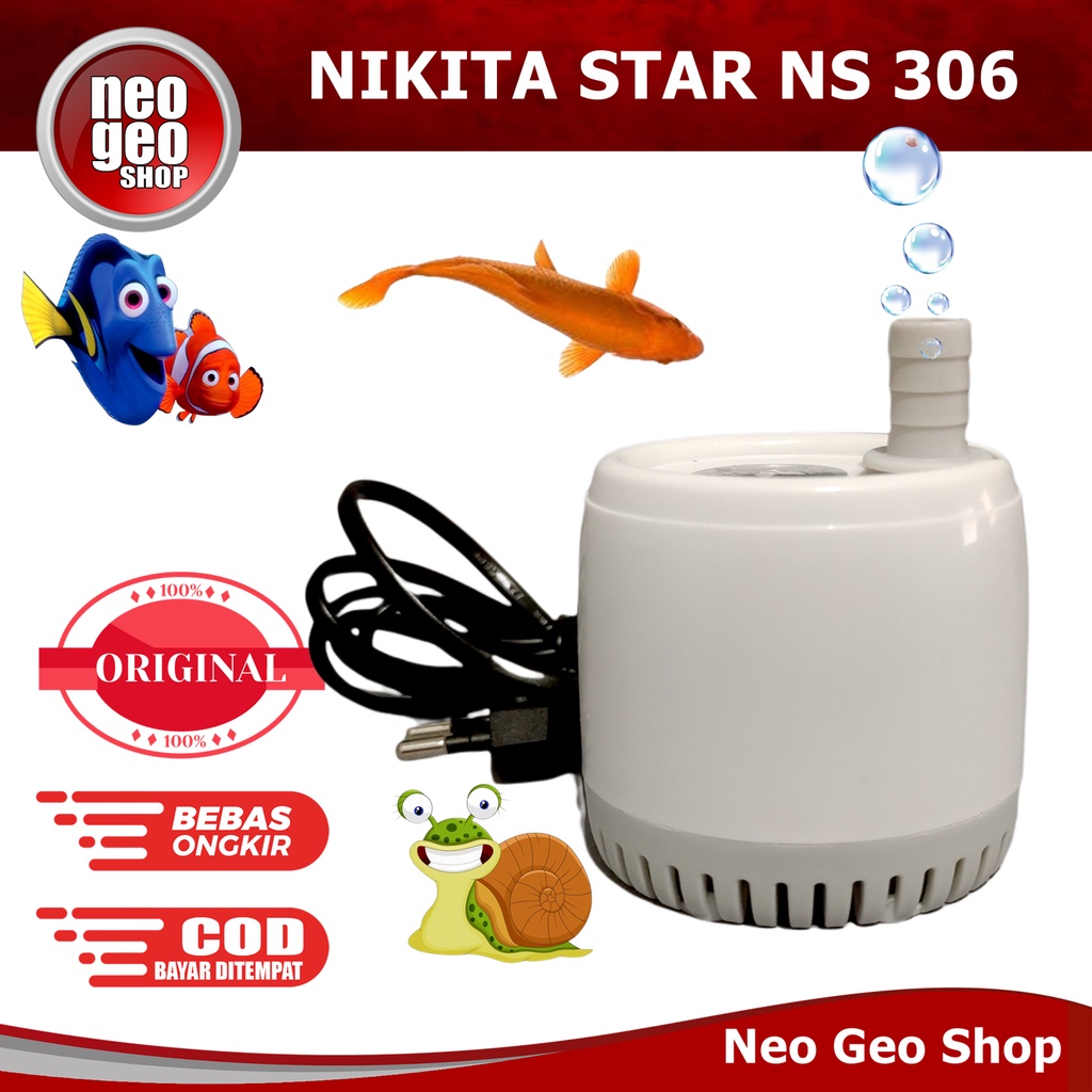 Nikita Star NS306 NS 306 Pompa Celup Power Heads Aquarium Hidroponik